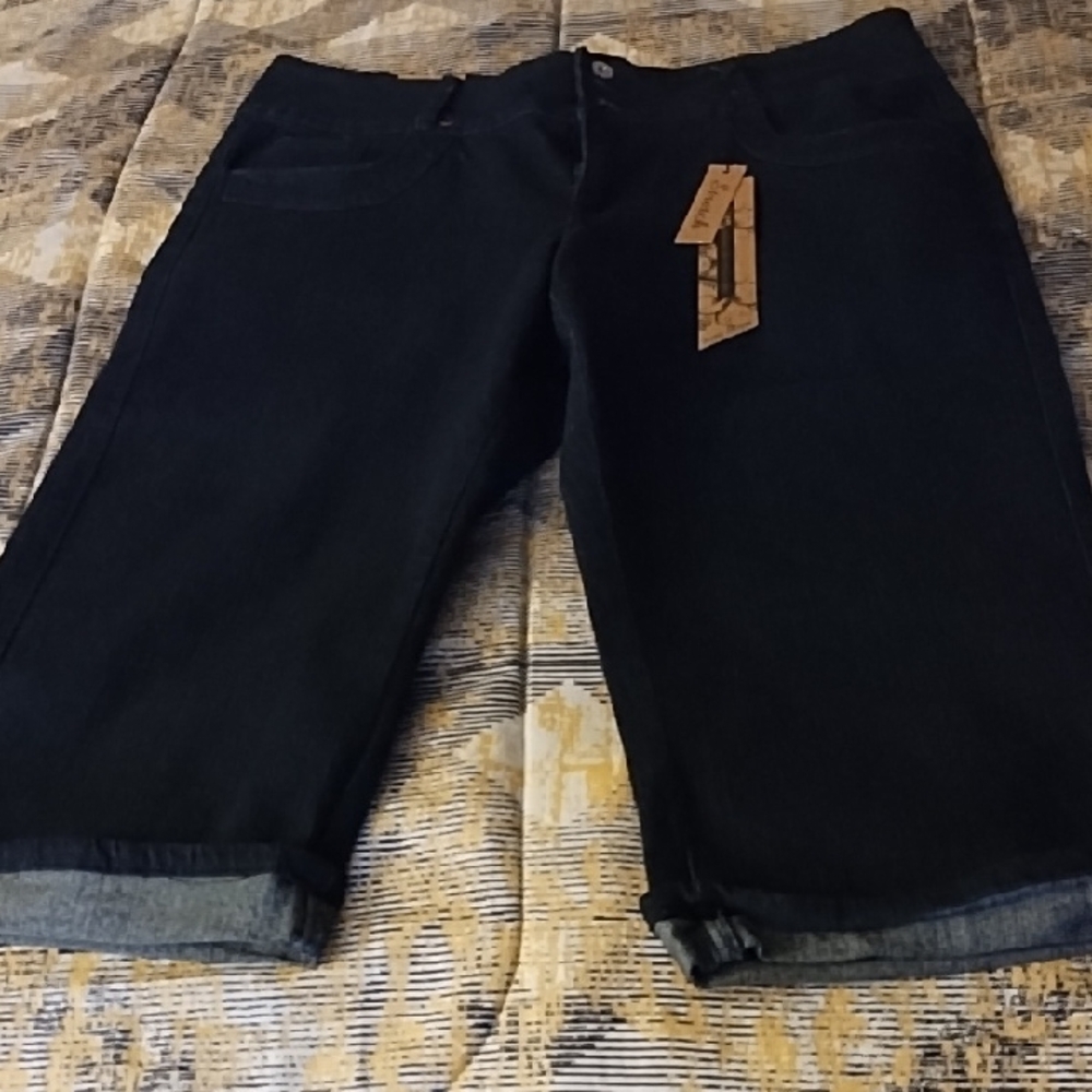 Black Denim Shorts